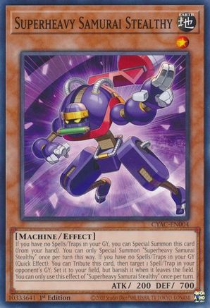 Superheavy Samurai Stealthy (CYAC-EN004) - Cyberstorm Access 1st Edition - Premium Yugioh Single from Konami - Just $0.25! Shop now at Game Crave Tournament Store