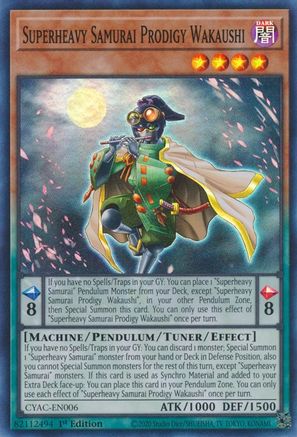 Superheavy Samurai Prodigy Wakaushi (CYAC-EN006) - Cyberstorm Access 1st Edition - Premium Yugioh Single from Konami - Just $0.15! Shop now at Game Crave Tournament Store