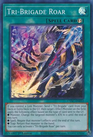 Tri-Brigade Roar (CYAC-EN053) - Cyberstorm Access 1st Edition - Premium Yugioh Single from Konami - Just $0.08! Shop now at Game Crave Tournament Store
