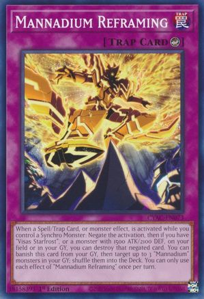 Mannadium Reframing (CYAC-EN073) - Cyberstorm Access 1st Edition - Premium Yugioh Single from Konami - Just $0.25! Shop now at Game Crave Tournament Store