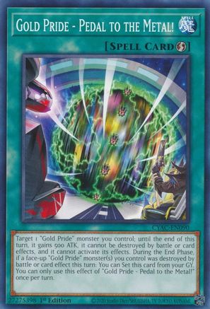 Gold Pride - Pedal to the Metal! (CYAC-EN090) - Cyberstorm Access 1st Edition - Premium Yugioh Single from Konami - Just $0.25! Shop now at Game Crave Tournament Store