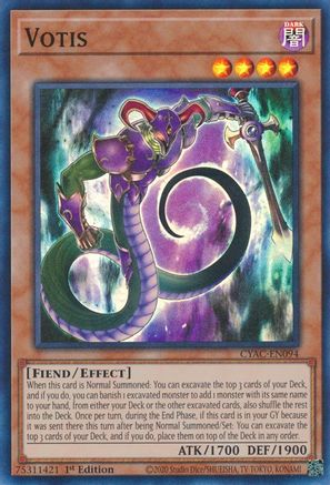 Votis (CYAC-EN094) - Cyberstorm Access 1st Edition - Premium Yugioh Single from Konami - Just $0.25! Shop now at Game Crave Tournament Store