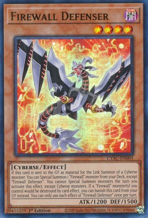 Firewall Defenser (CYAC-EN001) - Cyberstorm Access 1st Edition - Premium Yugioh Single from Konami - Just $2.07! Shop now at Game Crave Tournament Store