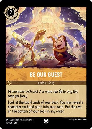 Be Our Guest (25/204) - The First Chapter - Premium Lorcana Single from Disney - Just $0.25! Shop now at Game Crave Tournament Store