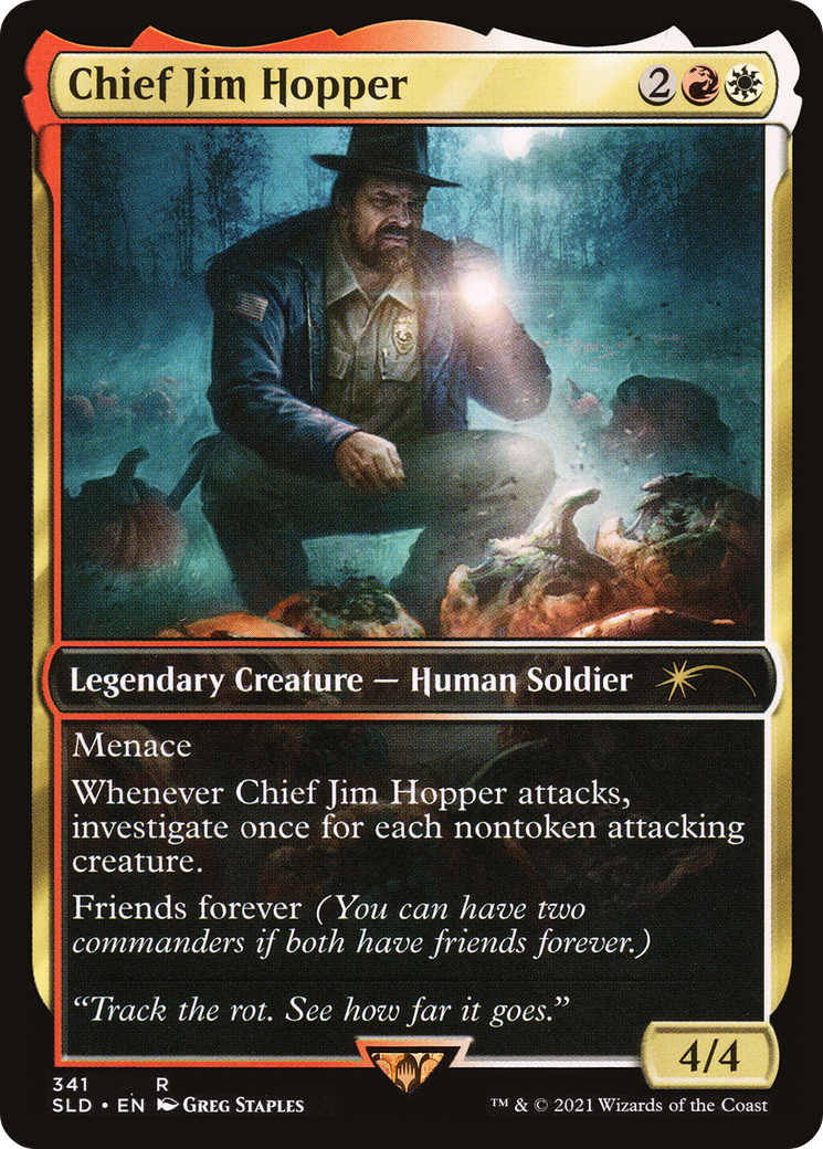 Sophina, Spearsage Deserter (SLD-341) - Secret Lair Drop / Chief Jim Hopper - Premium MTG Single from Wizards of the Coast - Just $0.90! Shop now at Game Crave Tournament Store