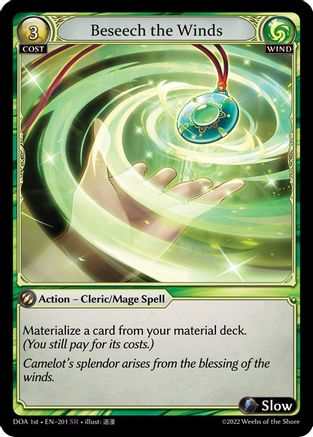 Beseech the Winds (DAWN OF ASHES 1ST EDITION) Foil - Premium Grand Archive Single from Weebs of the Shore - Just $6.04! Shop now at Game Crave Tournament Store