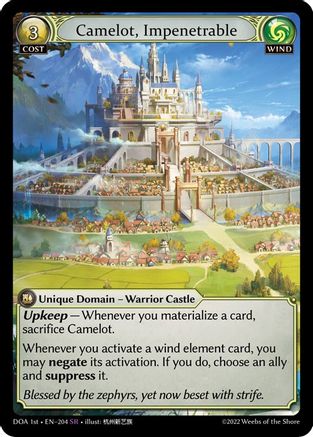 Camelot, Impenetrable (DAWN OF ASHES 1ST EDITION) Foil - Premium Grand Archive Single from Weebs of the Shore - Just $1.07! Shop now at Game Crave Tournament Store