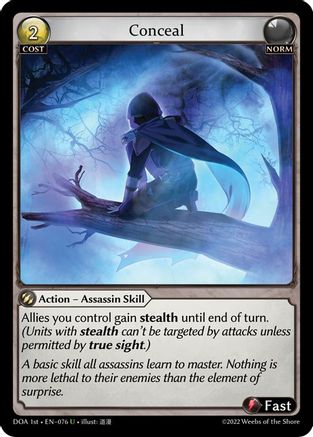 Conceal (DAWN OF ASHES 1ST EDITION) Foil - Premium Grand Archive Single from Weebs of the Shore - Just $0.08! Shop now at Game Crave Tournament Store
