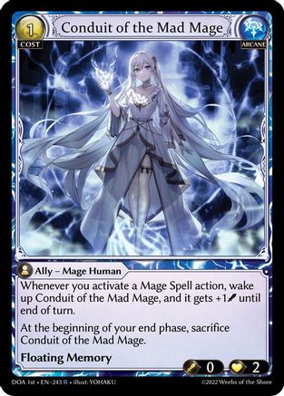 Conduit of the Mad Mage (DAWN OF ASHES 1ST EDITION) - Premium Grand Archive Single from Weebs of the Shore - Just $0.28! Shop now at Game Crave Tournament Store