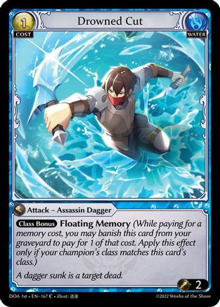 Drowned Cut (DAWN OF ASHES 1ST EDITION) Foil - Premium Grand Archive Single from Weebs of the Shore - Just $8.55! Shop now at Game Crave Tournament Store