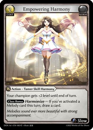 Empowering Harmony (DAWN OF ASHES 1ST EDITION) - Premium Grand Archive Single from Weebs of the Shore - Just $0.08! Shop now at Game Crave Tournament Store