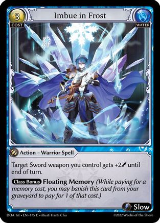 Imbue in Frost (DAWN OF ASHES 1ST EDITION) Foil - Premium Grand Archive Single from Weebs of the Shore - Just $10.82! Shop now at Game Crave Tournament Store