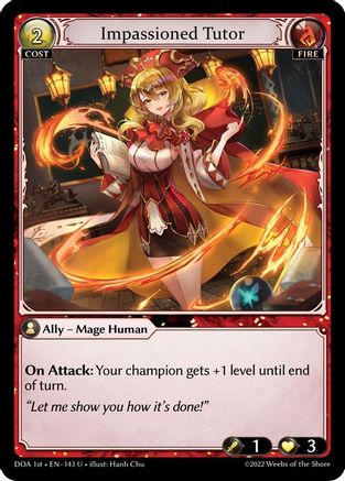 Impassioned Tutor (DAWN OF ASHES 1ST EDITION) Foil - Premium Grand Archive Single from Weebs of the Shore - Just $0.08! Shop now at Game Crave Tournament Store