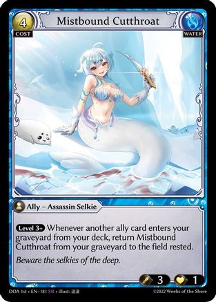 Mistbound Cutthroat (DAWN OF ASHES 1ST EDITION) - Premium Grand Archive Single from Weebs of the Shore - Just $13.68! Shop now at Game Crave Tournament Store