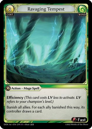 Ravaging Tempest (DAWN OF ASHES 1ST EDITION) Foil - Premium Grand Archive Single from Weebs of the Shore - Just $0.45! Shop now at Game Crave Tournament Store