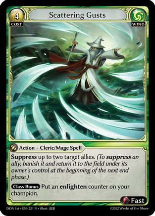 Scattering Gusts (DAWN OF ASHES 1ST EDITION) Foil - Premium Grand Archive Single from Weebs of the Shore - Just $0.15! Shop now at Game Crave Tournament Store
