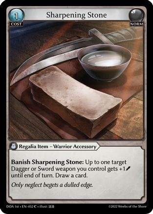 Sharpening Stone (DAWN OF ASHES 1ST EDITION) Foil - Premium Grand Archive Single from Weebs of the Shore - Just $14.25! Shop now at Game Crave Tournament Store