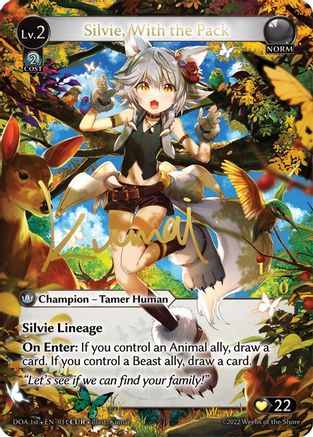 Silvie, With the Pack (CUR) (DAWN OF ASHES 1ST EDITION) Foil - Premium Grand Archive Single from Weebs of the Shore - Just $855! Shop now at Game Crave Tournament Store