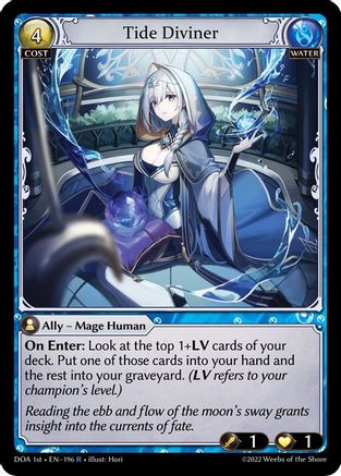 Tide Diviner (DAWN OF ASHES 1ST EDITION) Foil - Premium Grand Archive Single from Weebs of the Shore - Just $1.14! Shop now at Game Crave Tournament Store