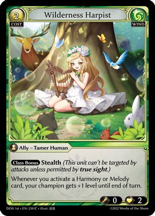 Wilderness Harpist (DAWN OF ASHES 1ST EDITION) - Premium Grand Archive Single from Weebs of the Shore - Just $0.09! Shop now at Game Crave Tournament Store
