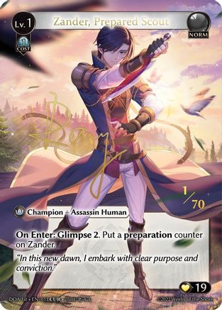 Zander, Prepared Scout (CUR) (DAWN OF ASHES 1ST EDITION) - Premium Grand Archive Single from Weebs of the Shore - Just $855! Shop now at Game Crave Tournament Store