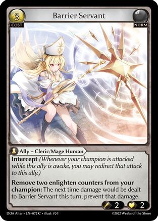 Barrier Servant (DAWN OF ASHES ALTER EDITION) - Premium Grand Archive Single from Dawn of Ashes Alter Edition - Just $0.25! Shop now at Game Crave Tournament Store
