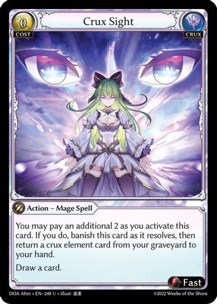 Crux Sight (DAWN OF ASHES ALTER EDITION) - Premium Grand Archive Single from Dawn of Ashes Alter Edition - Just $0.25! Shop now at Game Crave Tournament Store