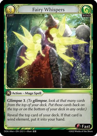 Fairy Whispers (DAWN OF ASHES ALTER EDITION) - Premium Grand Archive Single from Dawn of Ashes Alter Edition - Just $0.66! Shop now at Game Crave Tournament Store