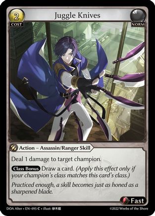 Juggle Knives (DAWN OF ASHES ALTER EDITION) - Premium Grand Archive Single from Dawn of Ashes Alter Edition - Just $0.25! Shop now at Game Crave Tournament Store