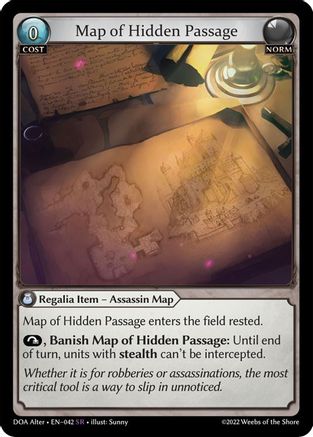 Map of Hidden Passage (DAWN OF ASHES ALTER EDITION) - Premium Grand Archive Single from Dawn of Ashes Alter Edition - Just $0.29! Shop now at Game Crave Tournament Store