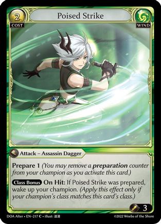 Poised Strike (DAWN OF ASHES ALTER EDITION) - Premium Grand Archive Single from Dawn of Ashes Alter Edition - Just $0.25! Shop now at Game Crave Tournament Store