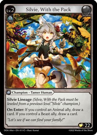 Silvie, With the Pack (DAWN OF ASHES ALTER EDITION) - Premium Grand Archive Single from Dawn of Ashes Alter Edition - Just $0.25! Shop now at Game Crave Tournament Store