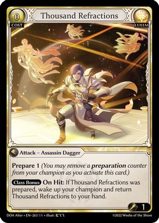 Thousand Refractions (DAWN OF ASHES ALTER EDITION) - Premium Grand Archive Single from Dawn of Ashes Alter Edition - Just $0.79! Shop now at Game Crave Tournament Store