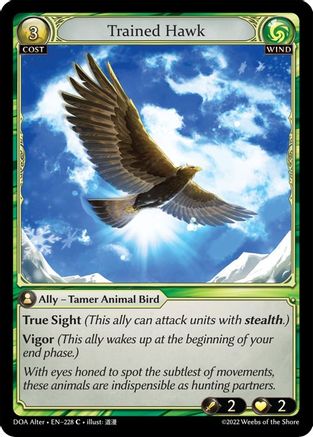 Trained Hawk (DAWN OF ASHES ALTER EDITION) - Premium Grand Archive Single from Dawn of Ashes Alter Edition - Just $0.25! Shop now at Game Crave Tournament Store