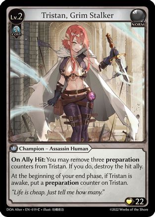 Tristan, Grim Stalker (DAWN OF ASHES ALTER EDITION) - Premium Grand Archive Single from Dawn of Ashes Alter Edition - Just $0.25! Shop now at Game Crave Tournament Store