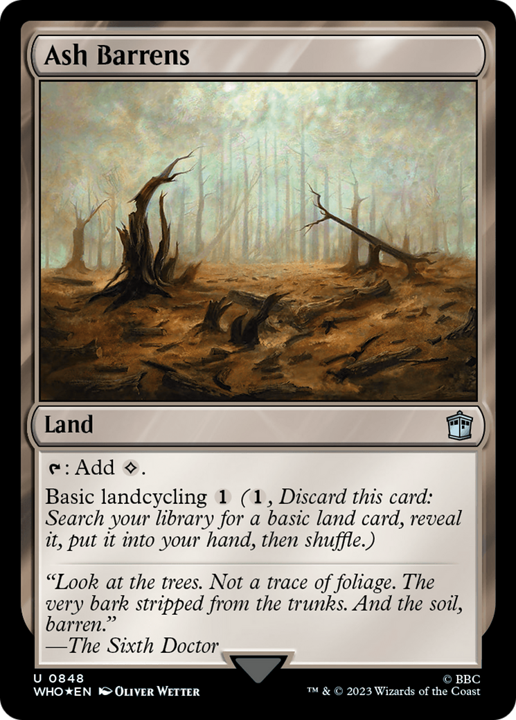 Ash Barrens (WHO-848) - Doctor Who Foil - Premium MTG Single from Wizards of the Coast - Just $0.92! Shop now at Game Crave Tournament Store