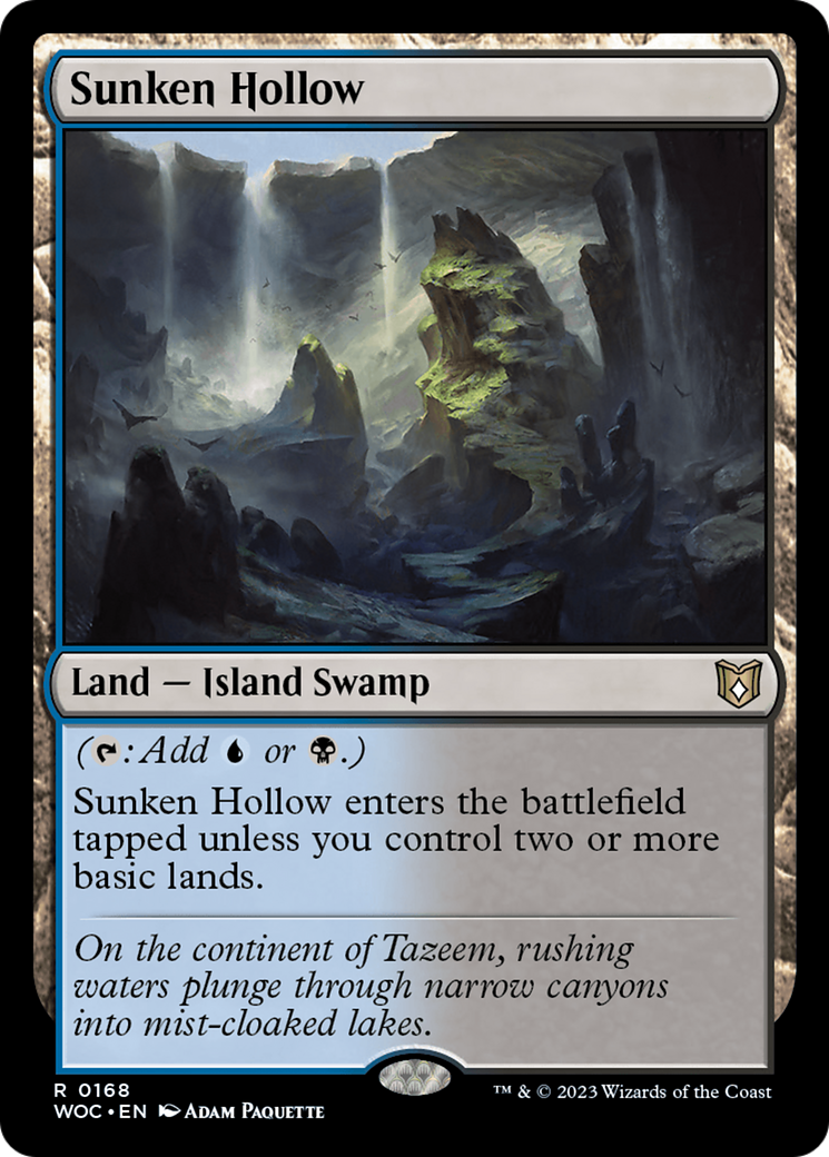 Sunken Hollow (WOC-168) - Wilds of Eldraine Commander - Premium MTG Single from Wizards of the Coast - Just $0.08! Shop now at Game Crave Tournament Store