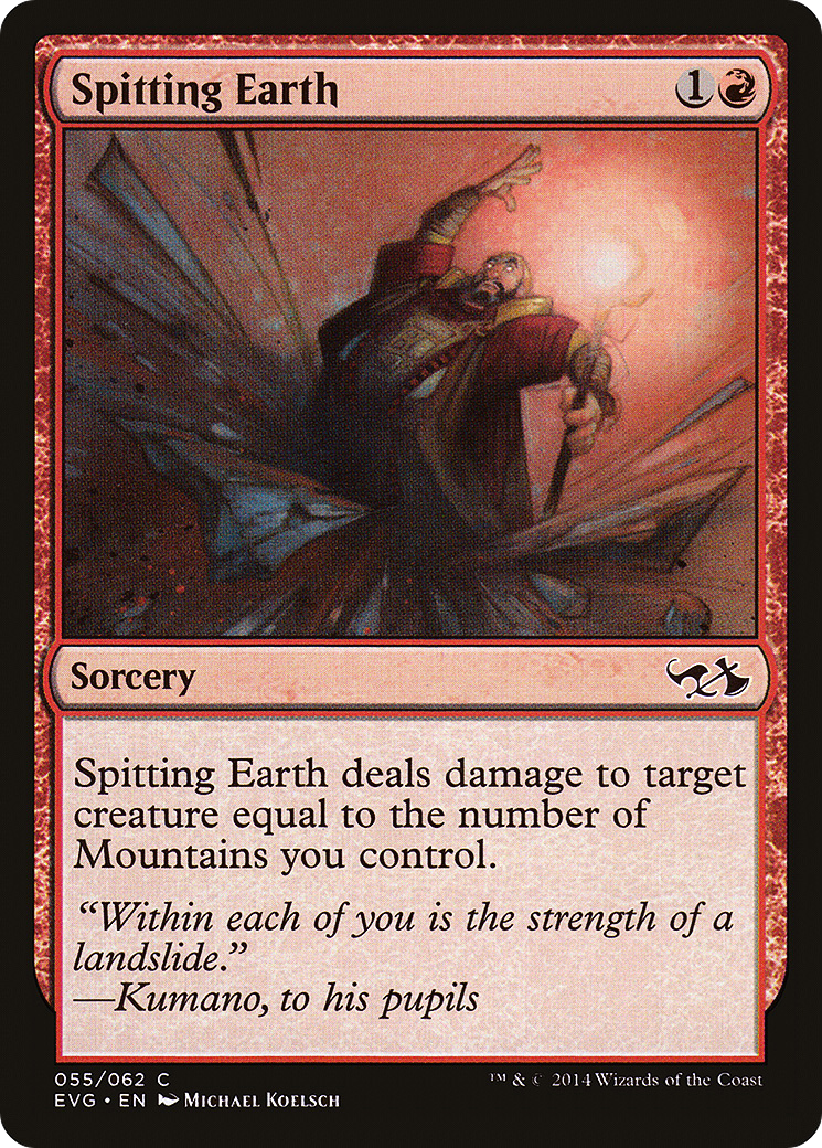 Spitting Earth (EVG-055) - Duel Decks Anthology: Elves vs. Goblins - Premium MTG Single from Wizards of the Coast - Just $0.08! Shop now at Game Crave Tournament Store