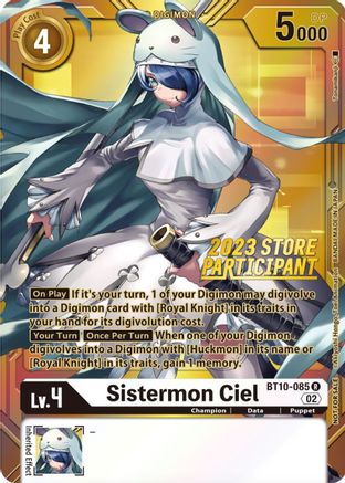 Sistermon Ciel (2023 Store Participant) (BT10-085) - Xros Encounter Foil - Premium Digimon Single from Bandai - Just $0.47! Shop now at Game Crave Tournament Store