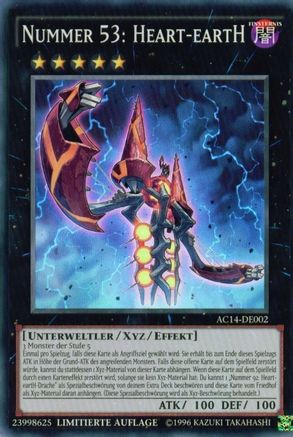 Number 53: Heart-eartH (German) - "Nummer 53: Heart-eartH" (AC14-DE002) - Advent Calendar 2014 (Adventskalender ZEXAL-Edition) Limited - Premium Yugioh Single from Konami - Just $4! Shop now at Game Crave Tournament Store