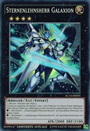 Starliege Lord Galaxion (German) - "Sternenlehnsherr Galaxion" (AC14-DE005) - Advent Calendar 2014 (Adventskalender ZEXAL-Edition) - Premium Yugioh Single from Konami - Just $2.39! Shop now at Game Crave Tournament Store