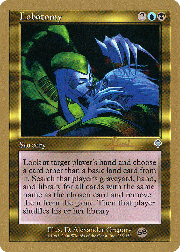 Lobotomy (WC01-AR255SB) - World Championship Decks 2001 - Premium MTG Single from Wizards of the Coast - Just $0.12! Shop now at Game Crave Tournament Store