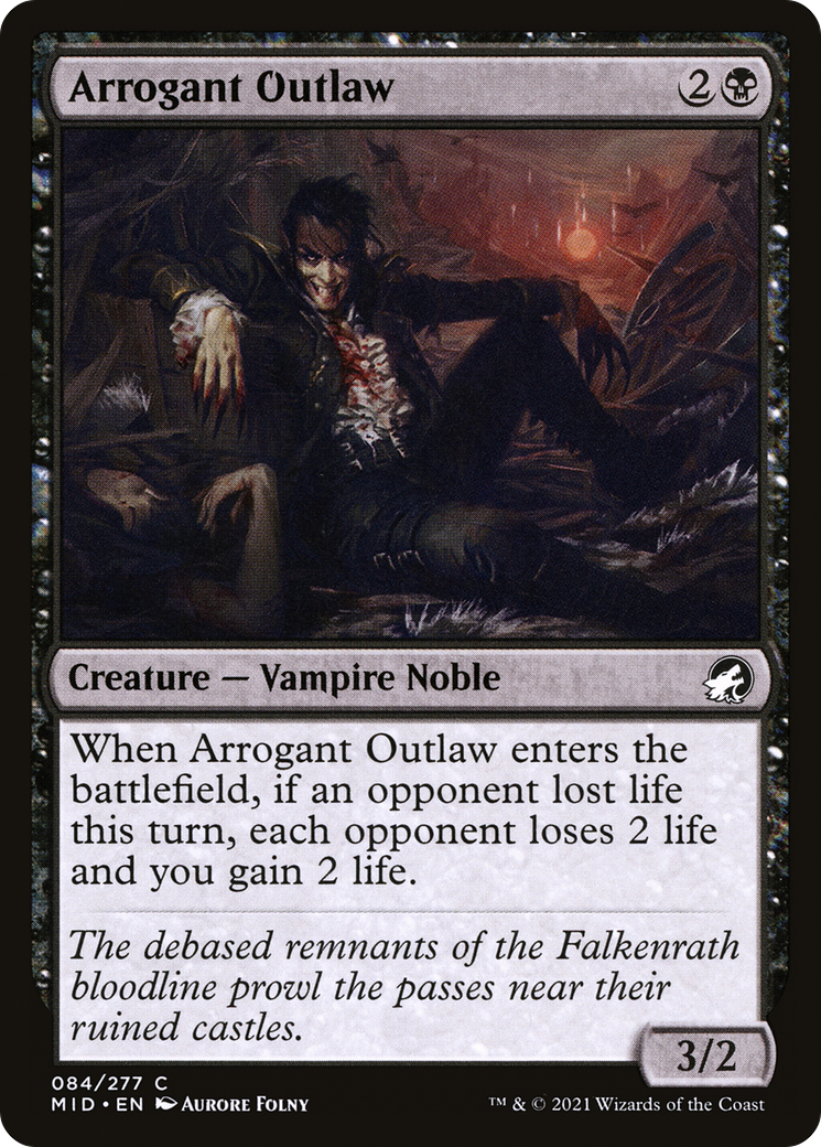 Arrogant Outlaw (MID-084) - Innistrad: Midnight Hunt Foil - Premium MTG Single from Wizards of the Coast - Just $0.08! Shop now at Game Crave Tournament Store