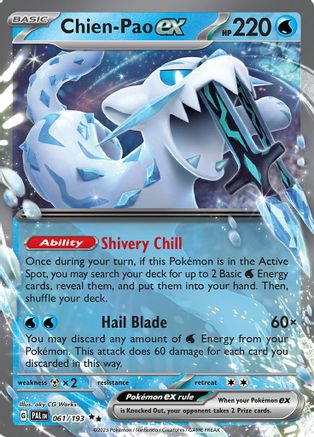 Chien-Pao ex 61 - SV02 Paldea Evolved Holofoil - Premium Pokemon Single from Nintendo - Just $4.57! Shop now at Game Crave Tournament Store