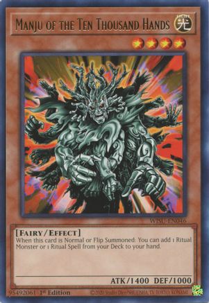 Manju of the Ten Thousand Hands (WISU-EN046) - Wild Survivors 1st Edition - Premium Yugioh Single from Konami - Just $0.25! Shop now at Game Crave Tournament Store