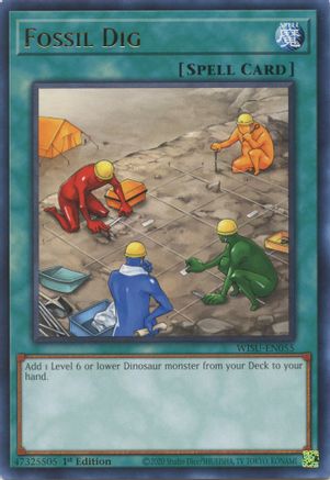 Fossil Dig (WISU-EN055) - Wild Survivors 1st Edition - Premium Yugioh Single from Konami - Just $0.08! Shop now at Game Crave Tournament Store