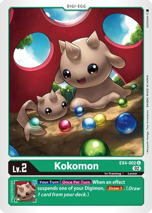 Kokomon (EX4-002) - Alternative Being Booster - Premium Digimon Single from Bandai - Just $0.28! Shop now at Game Crave Tournament Store