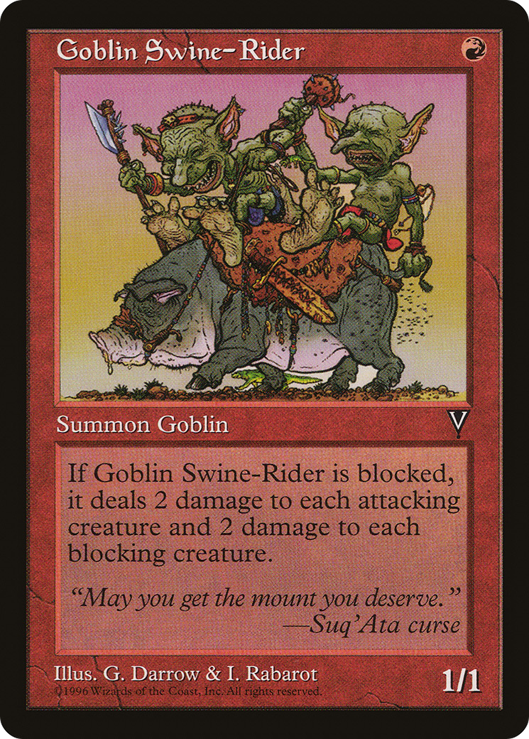Goblin Swine-Rider (VIS-081) - Visions - Premium MTG Single from Wizards of the Coast - Just $0.08! Shop now at Game Crave Tournament Store