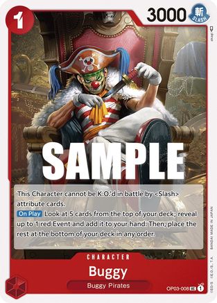 Buggy (008) (OP03-008) - Pillars of Strength - Premium One Piece Single from Bandai - Just $0.08! Shop now at Game Crave Tournament Store