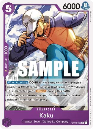 Kaku (059) (OP03-059) - Pillars of Strength - Premium One Piece Single from Bandai - Just $0.08! Shop now at Game Crave Tournament Store